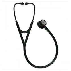 3M Littmann Cardiology IV Stethoscope - Black Chestpiece with Black Tube and Violet Stem (6203)