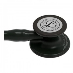 3M Littmann Cardiology IV Stethoscope - Black Finish Chestpiece with Black Tube (27 inch) (6163)