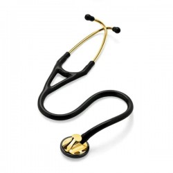 3M Littmann Master Cardiology Stethoscope - Brass Finish Chestpiece and Eartubes with Black Tube (2175)