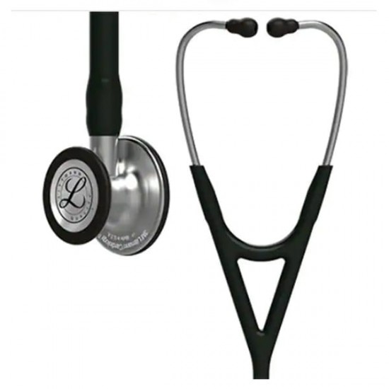 3M Littmann Cardiology IV Stethoscope - Standard Finish Chestpiece with Black Tube (27 inch) (6152)