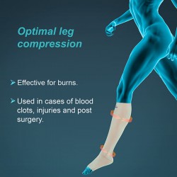Tynor Compression Garment Leg Below Knee Open Toe - Wide  (I 80)