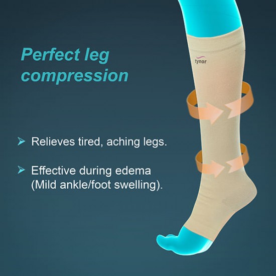 Tynor Compression Stocking Below Knee (Pair) (I 16)