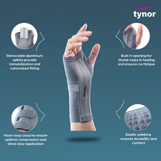 Tynor Elastic Wrist Splint (Left,Right) (E 01)