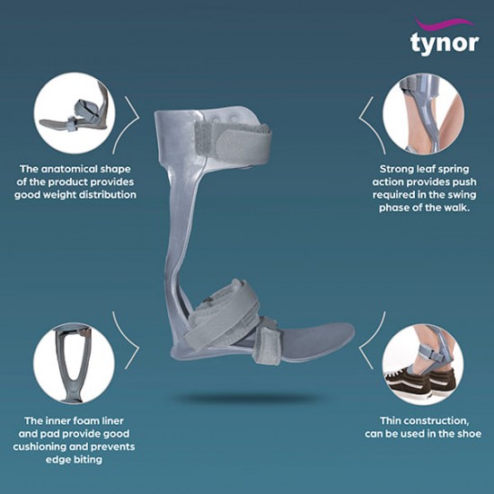 Tynor Foot Drop Splint With Liner (Left,Right) (D 43)