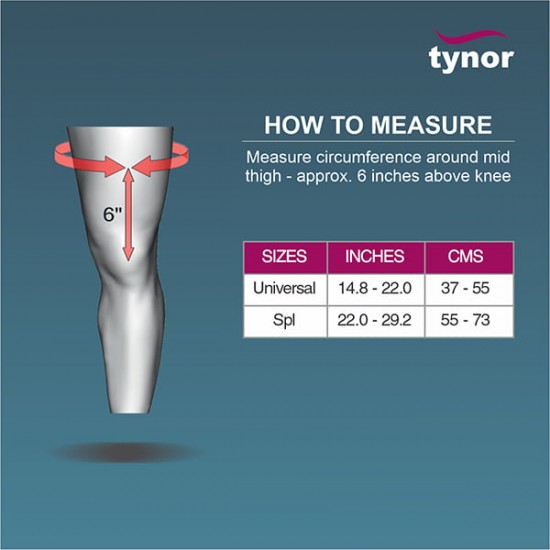 Tynor Knee Wrap (Neoprene) (One Size Fits All) (J 05)