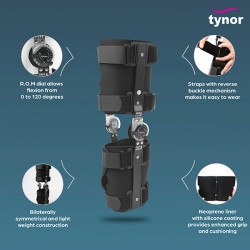 Tynor R.O.M. Knee Brace (22 Inches x 56 cm) (UN) (D 48)