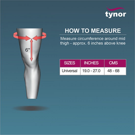 Tynor R.O.M. Knee Brace (22 Inches x 56 cm) (UN) (D 48)
