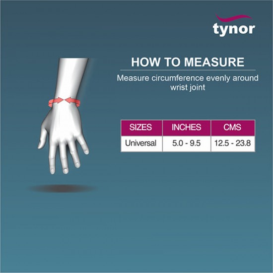 Tynor Wrist Brace with Thumb (One Size Fits All) (E 06)